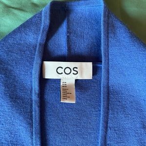 Purple button up sweater —COS